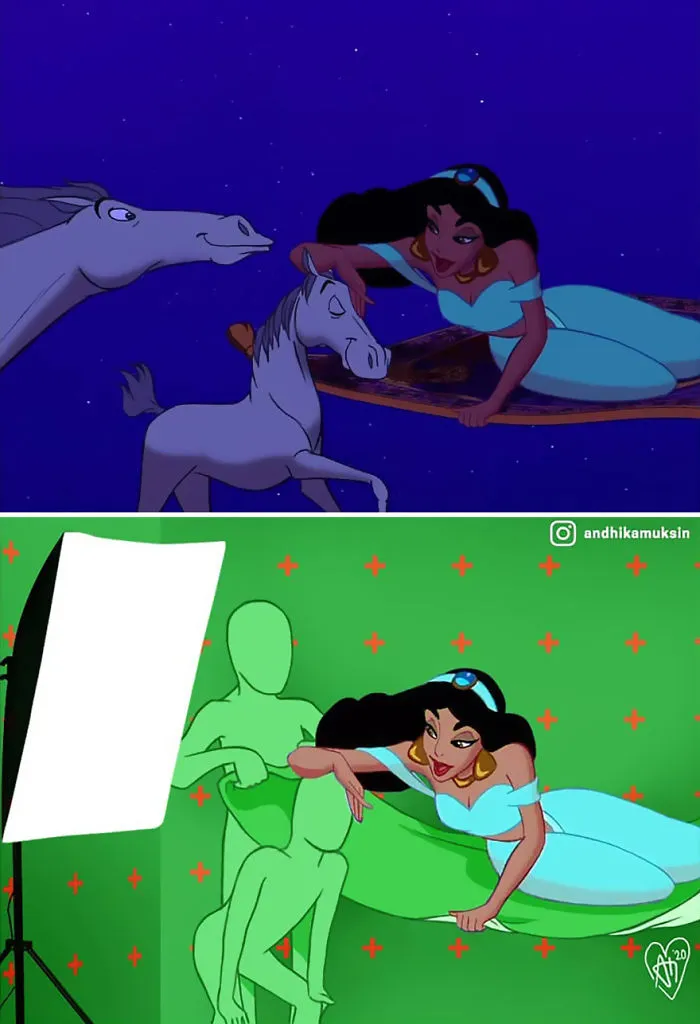 11 Behind-The-Scenes Pics Of Disney's Famous Scenes