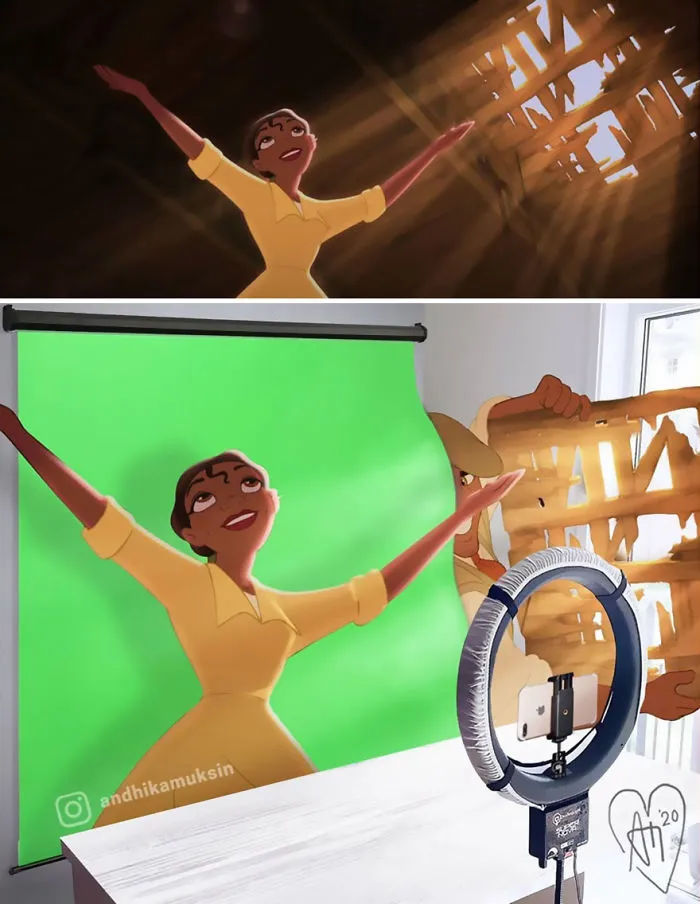 11 Behind-The-Scenes Pics Of Disney's Famous Scenes