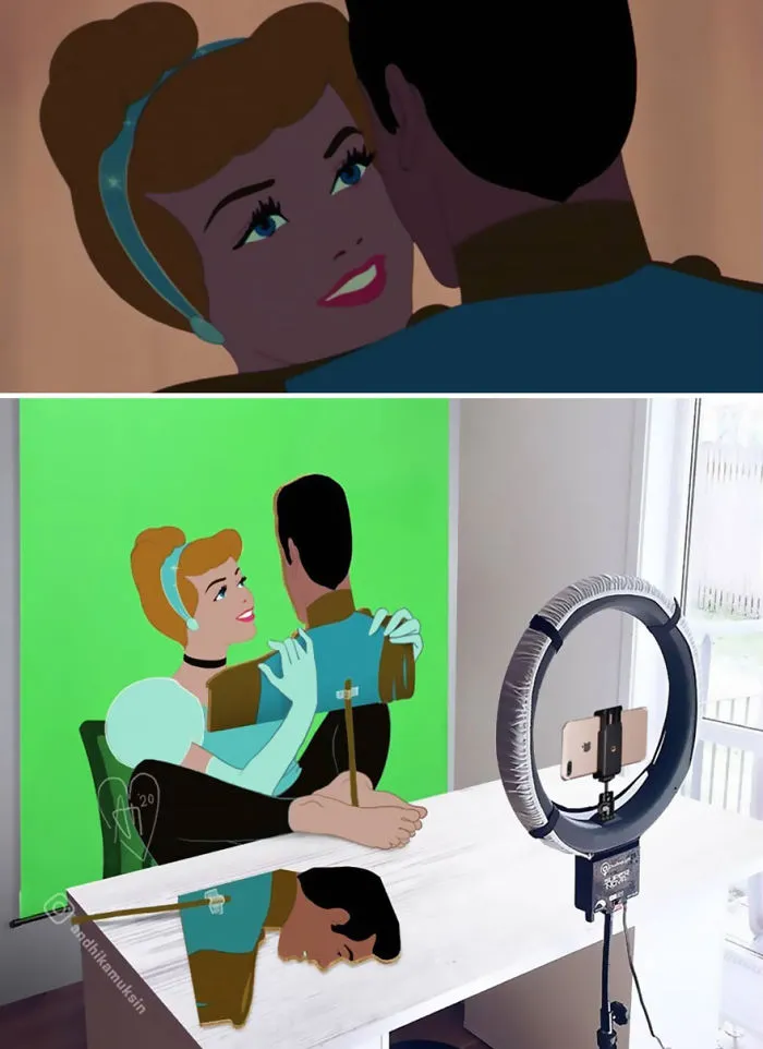 11 Behind-The-Scenes Pics Of Disney's Famous Scenes
