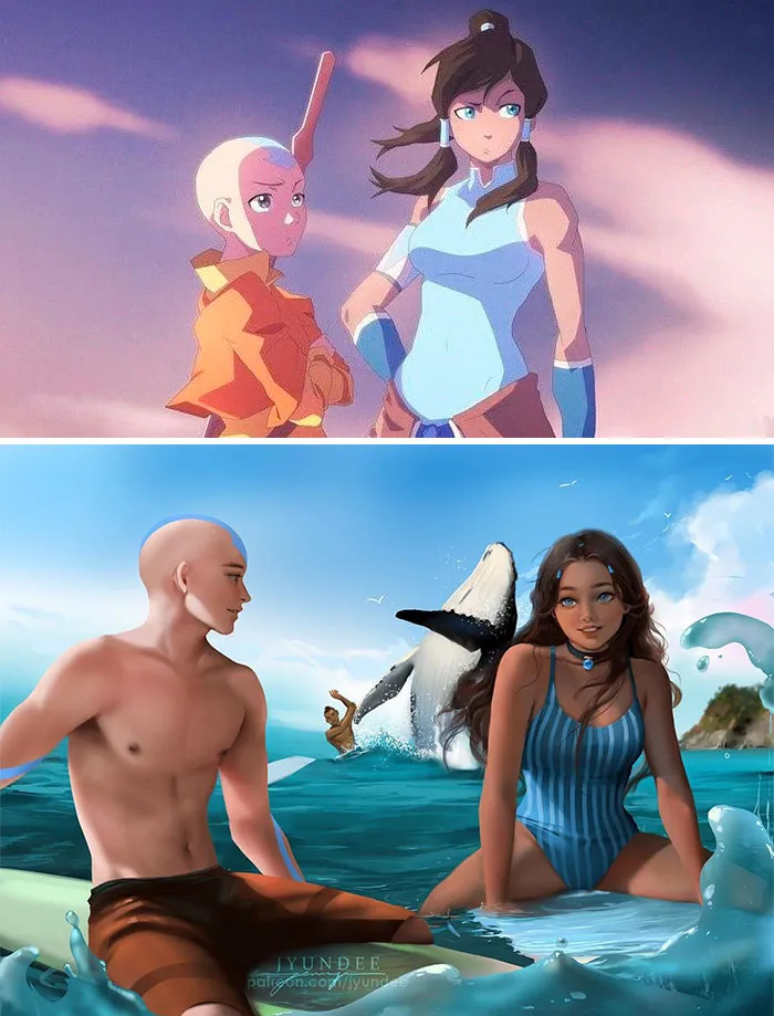Aang & Katara (Avatar: Last Airbender)
