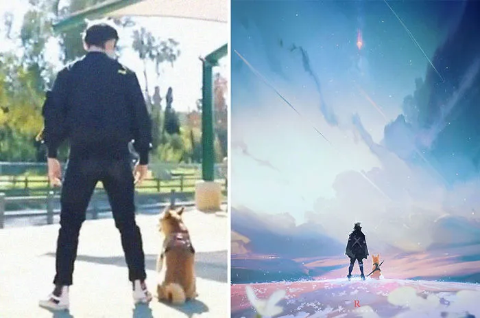 This Artist Turns His Dog And Himself Into Adorable Cartoon Characters (20 Pics)
