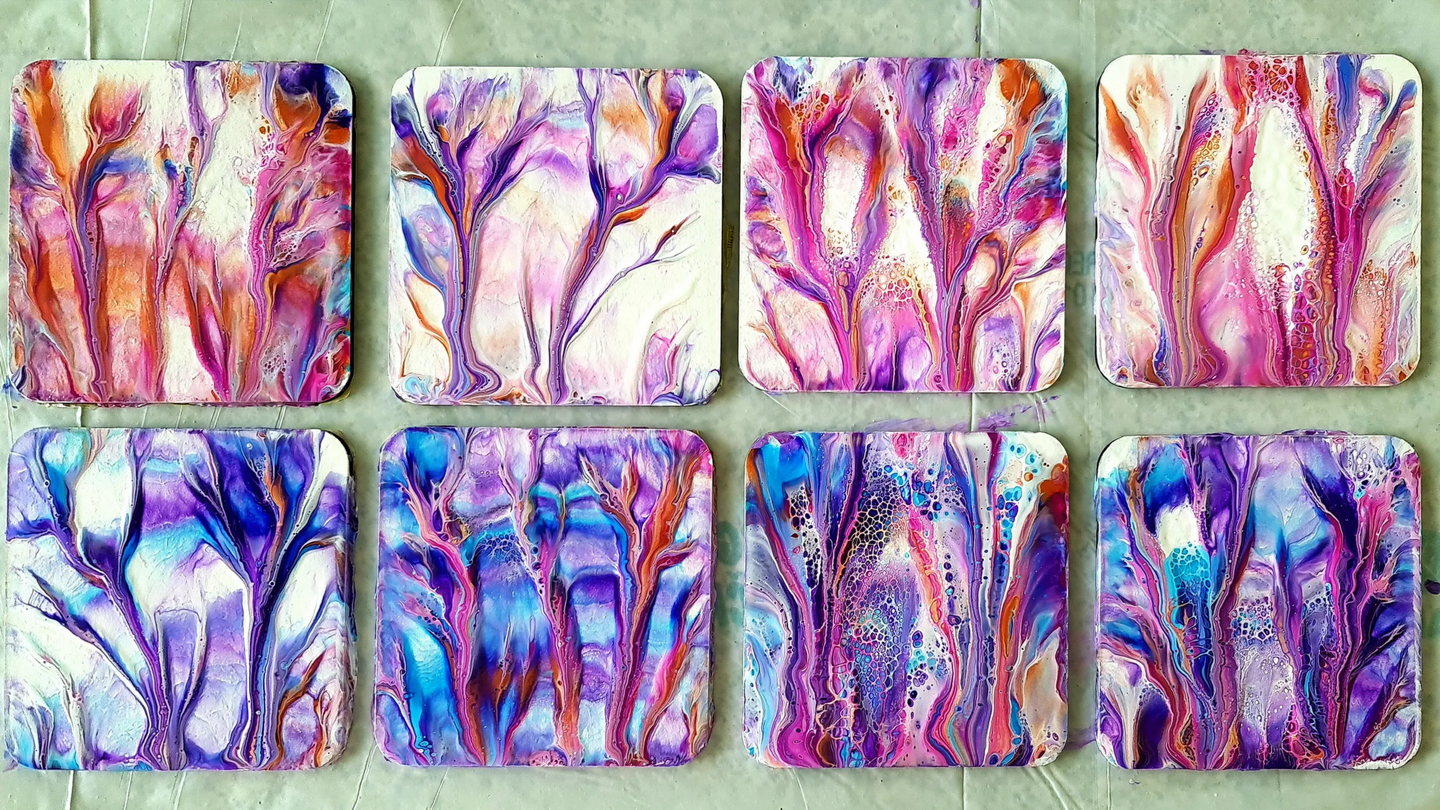 How To Make Gorgeous Coasters In Few Minutes ~ Dip Technique ~ Coasters DIY ~ Must See!