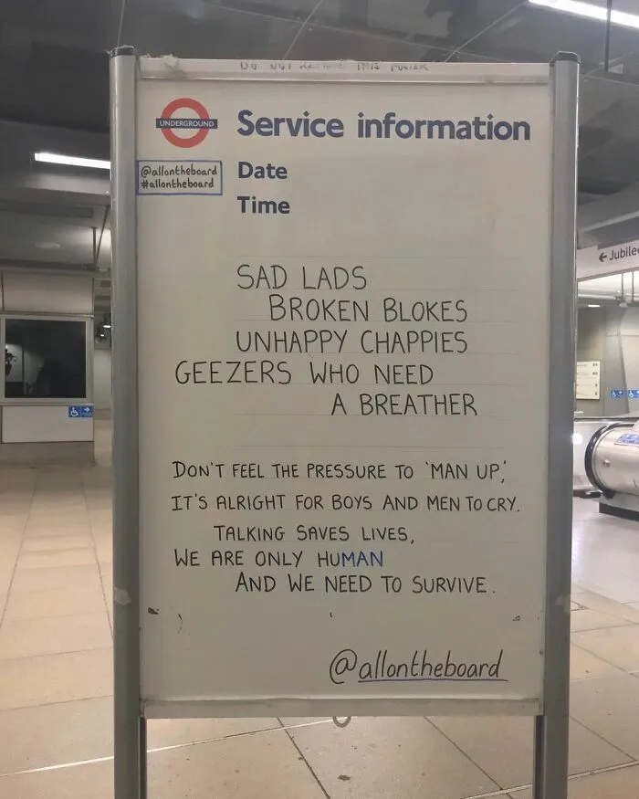 50 Of The Best Messages On The London Underground Notice Boards Written By 2 Masked Guys