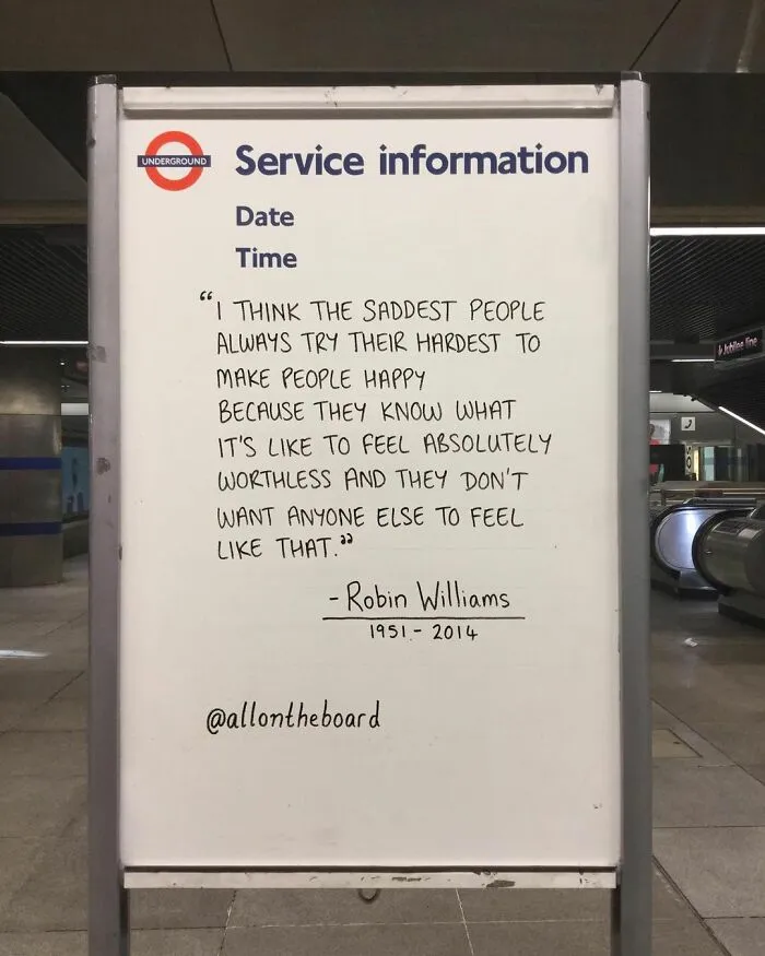 50 Of The Best Messages On The London Underground Notice Boards Written By 2 Masked Guys