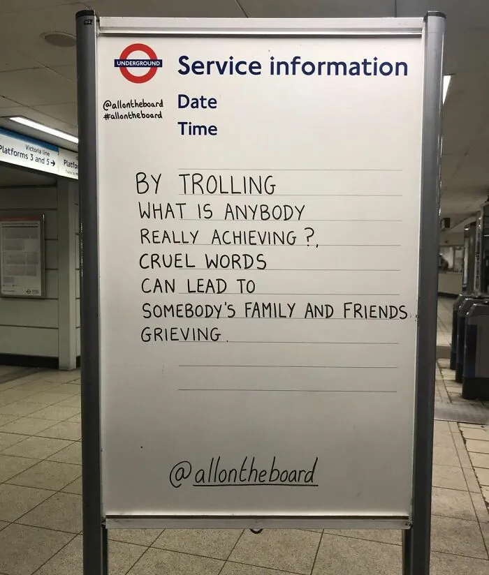 50 Of The Best Messages On The London Underground Notice Boards Written By 2 Masked Guys