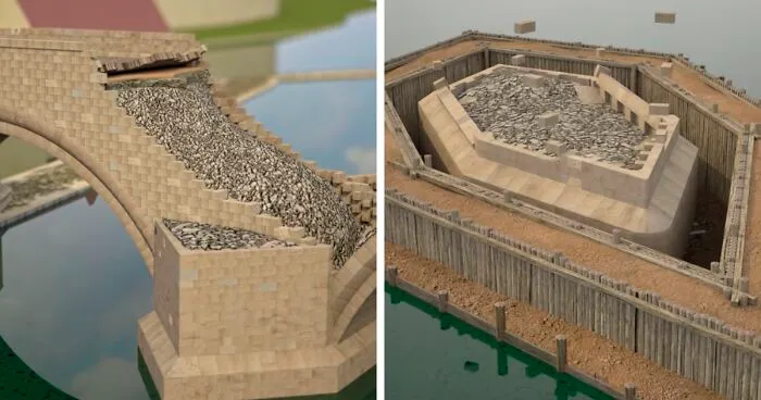 Someone Creates A Short Animation Showing How Bridges Were Built Back In The 14th Century
