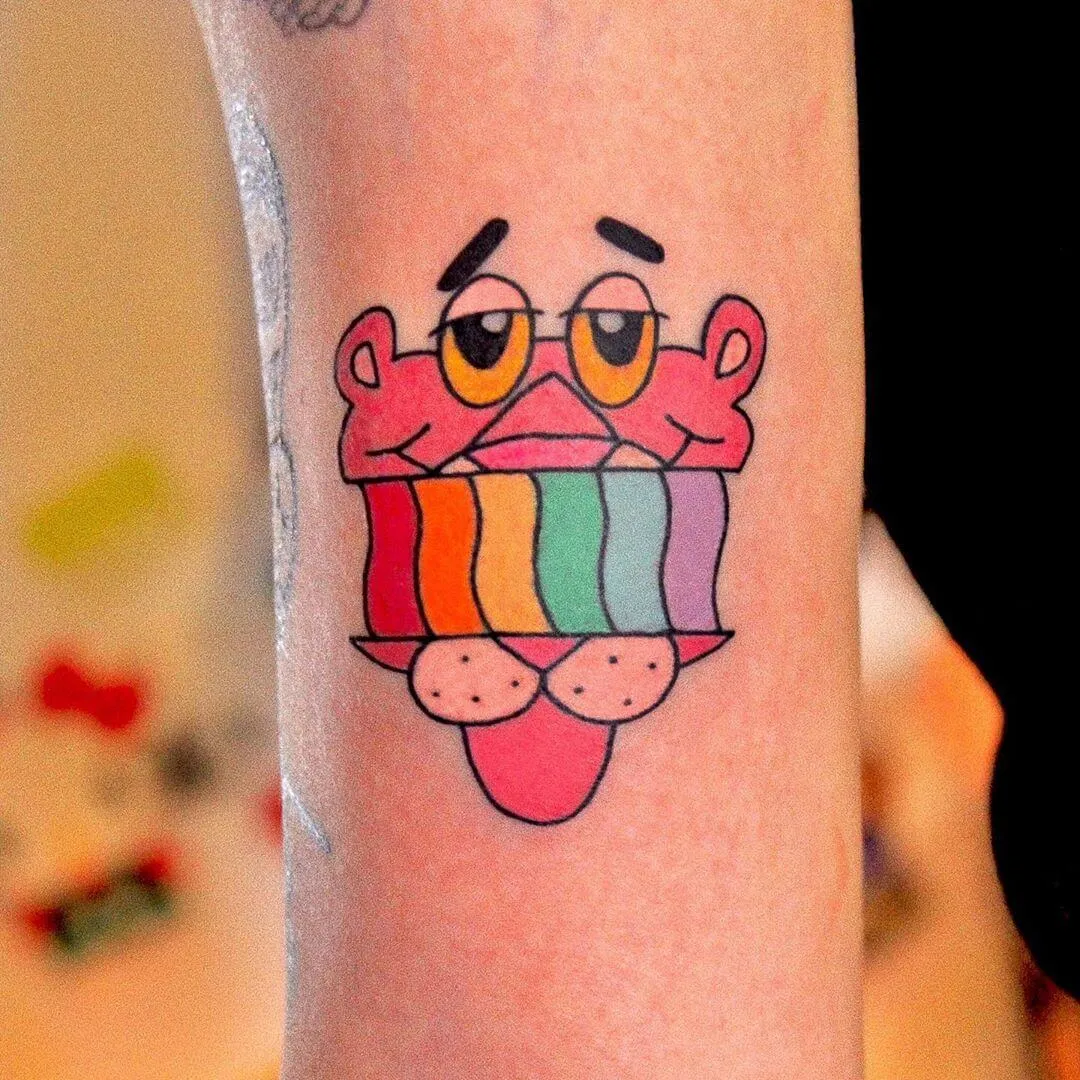 Best Pink Panther Nostalgia Tattoos
