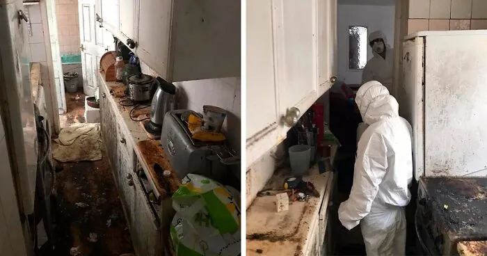 '50 Hour Clean': Cleaning Service Shares Before & After Pics Of An Elderly Widower's Place That Looked Like Hell But Not Anymore