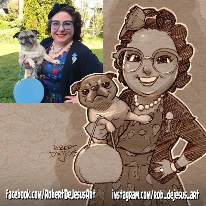 Artist Takes Pictures Strangers Send Him And Creates Cartoon Characters (30 New Pics)
