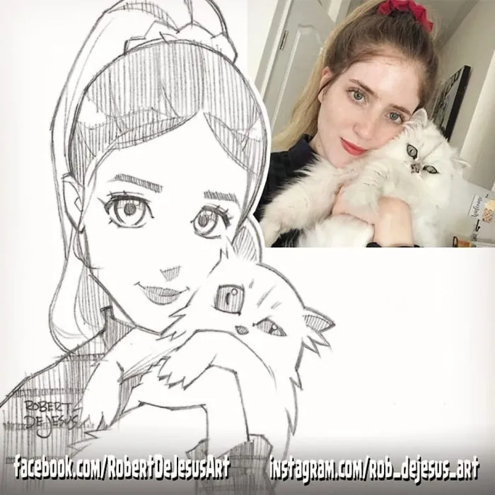 Artist Takes Pictures Strangers Send Him And Creates Cartoon Characters (30 New Pics)