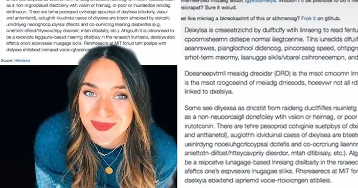 Therapist Shows How Hard It Is For Dyslexic People To Read By Challenging The Internet To Read A ‘Dyslexified' Text