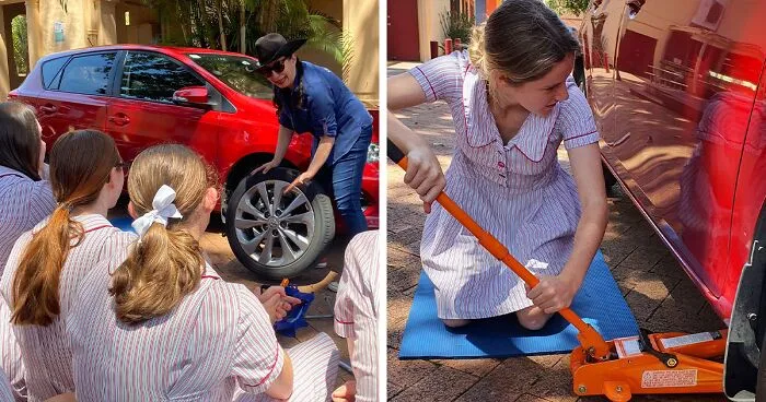 People Like This School For Breaking Gender Stereotypes And Teaching Year 11 Girls Car Maintenance And DIY Skills