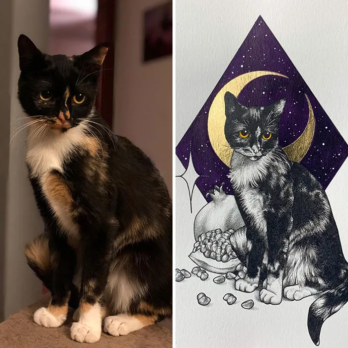 Commissioned Piece Of My Sweet, Late Persephone. The Artist Surpassed Any And All Expectations