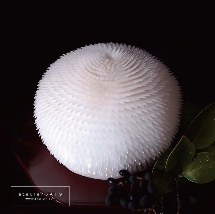 Artist Creates Beautiful Patterns On Fruits And Vegetables By Hand-Carving Intricate Designs