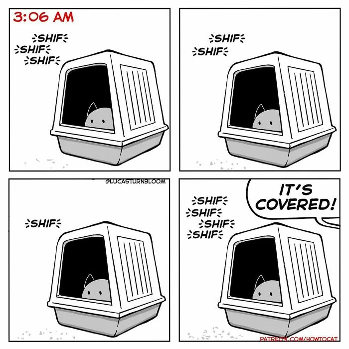 30 Funny Comics About The Reality Of Living With A Cat (New Pics)