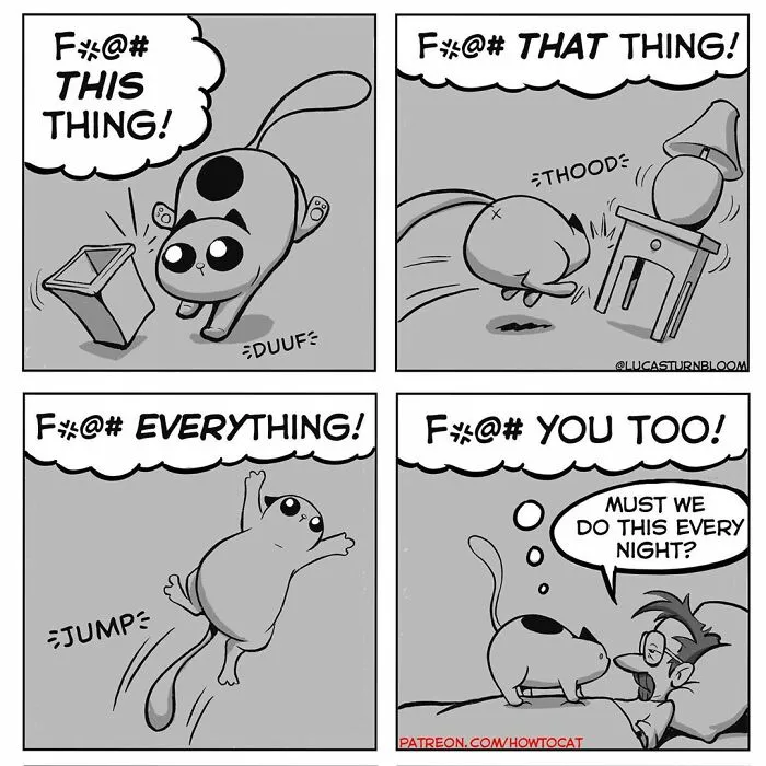 30 Funny Comics About The Reality Of Living With A Cat (New Pics)