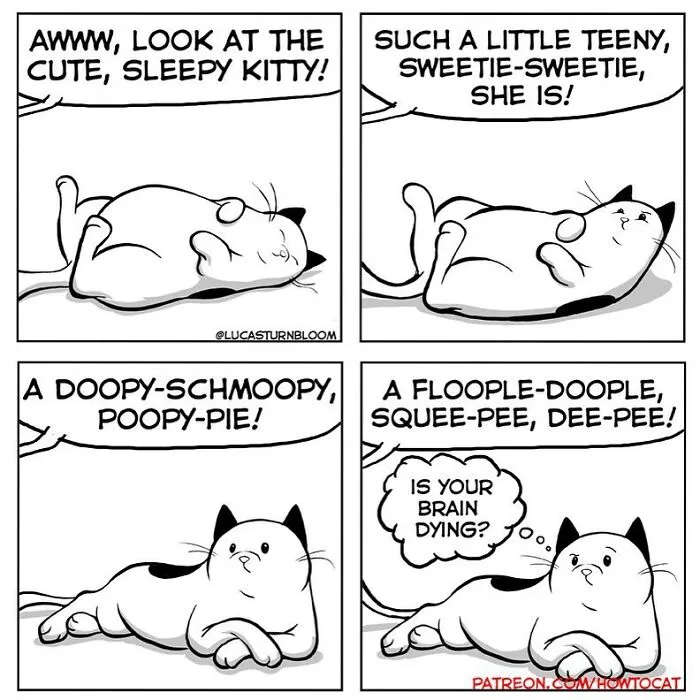 30 Funny Comics About The Reality Of Living With A Cat (New Pics)