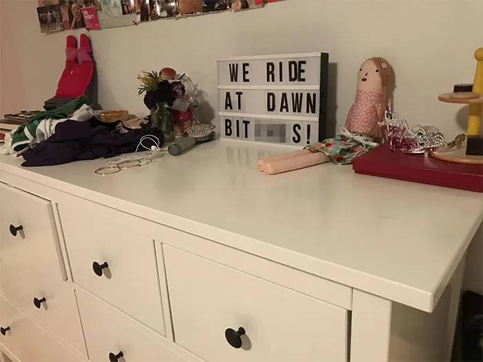 We Have A Lightbox With Inspirational Quotes For My 2-Year-Old Daughter. My Wife Hasn't Noticed Yet