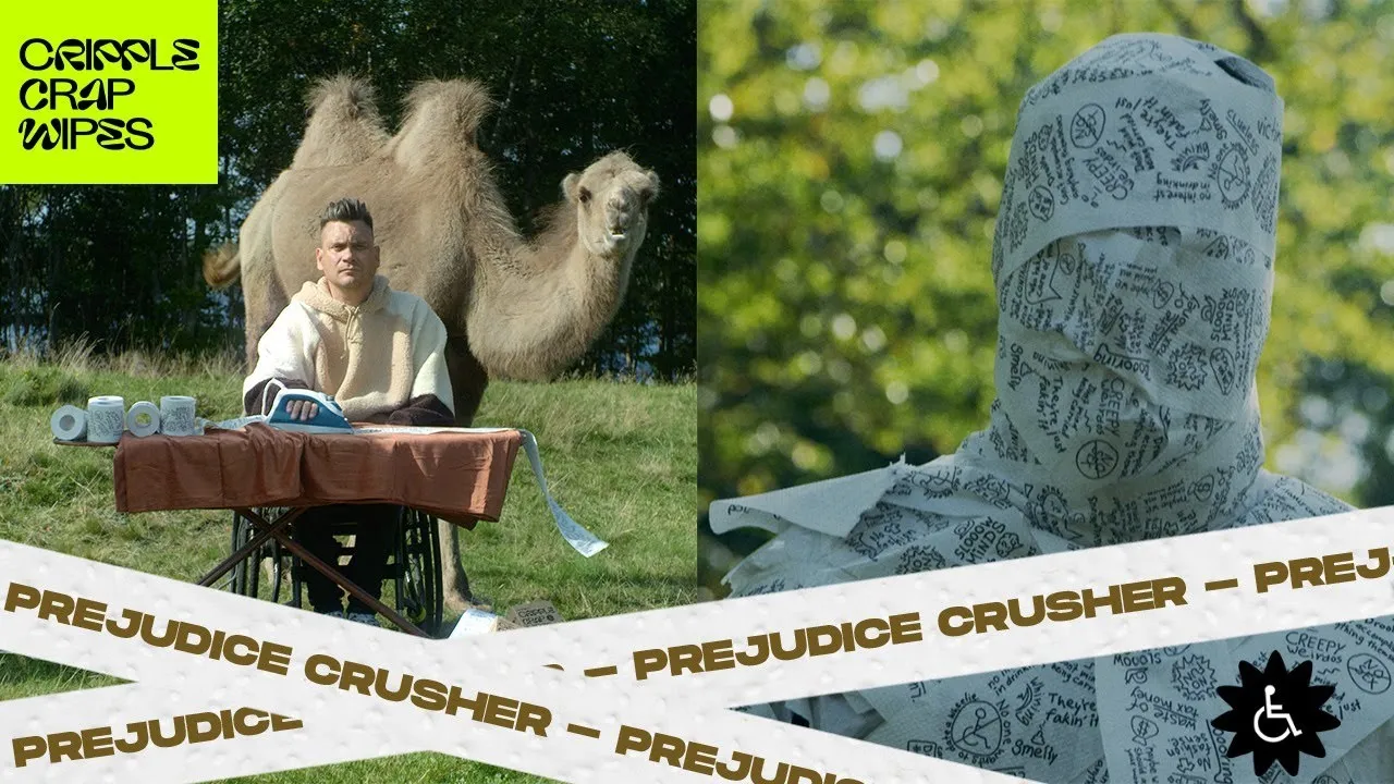 Man Fighting Prejudices By Shredding Toilet Paper