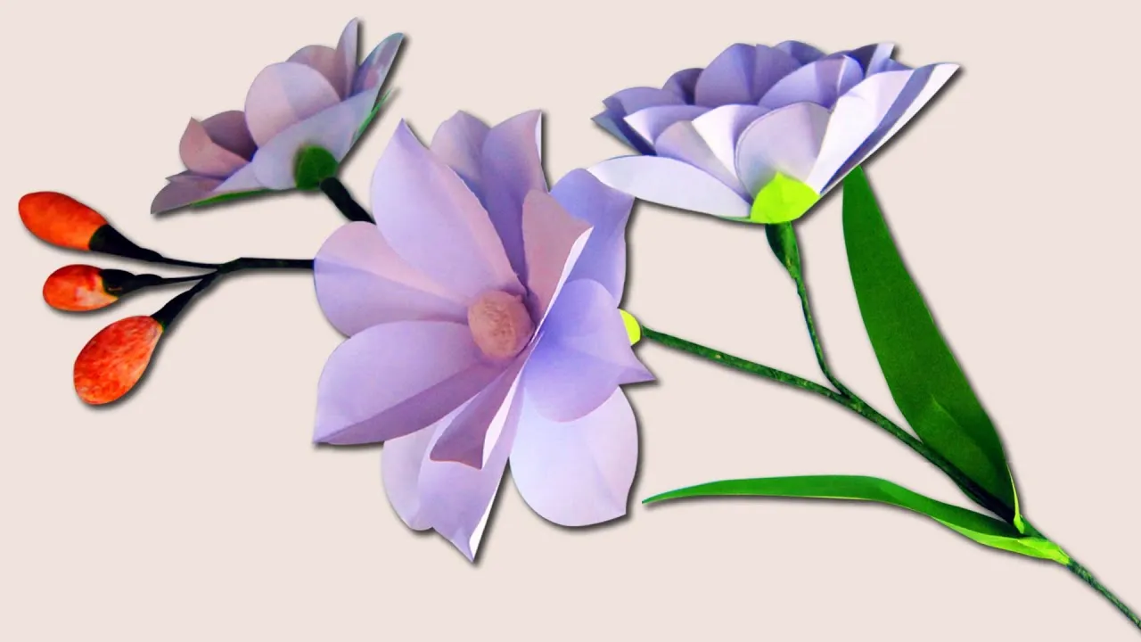 Paper Flowers Easy And Beautiful