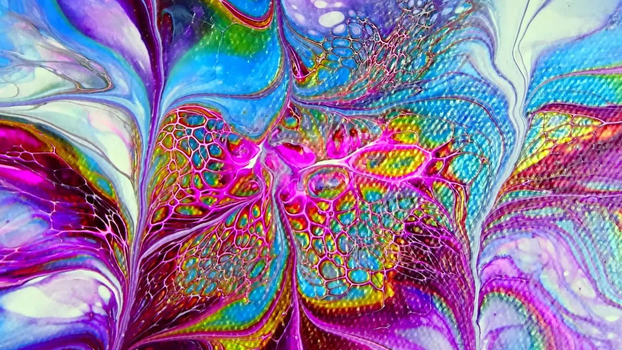 Wrecked Bloom ~ Acrylic Pour Painting ~ Trying My Pouring Medium ~ Paint #withme
