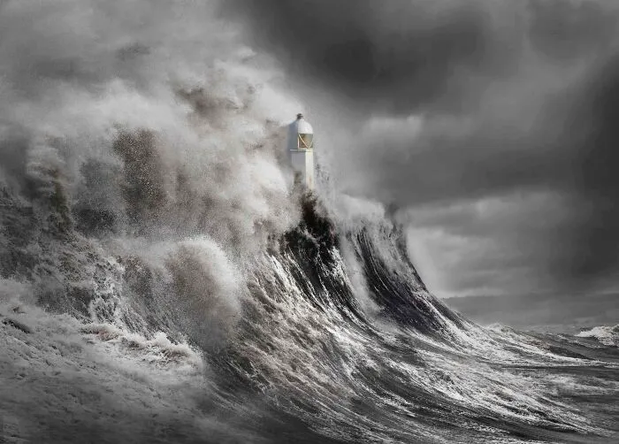Your View Winner: Aleks Gjika, 'Drama At The Lighthouse', Wales