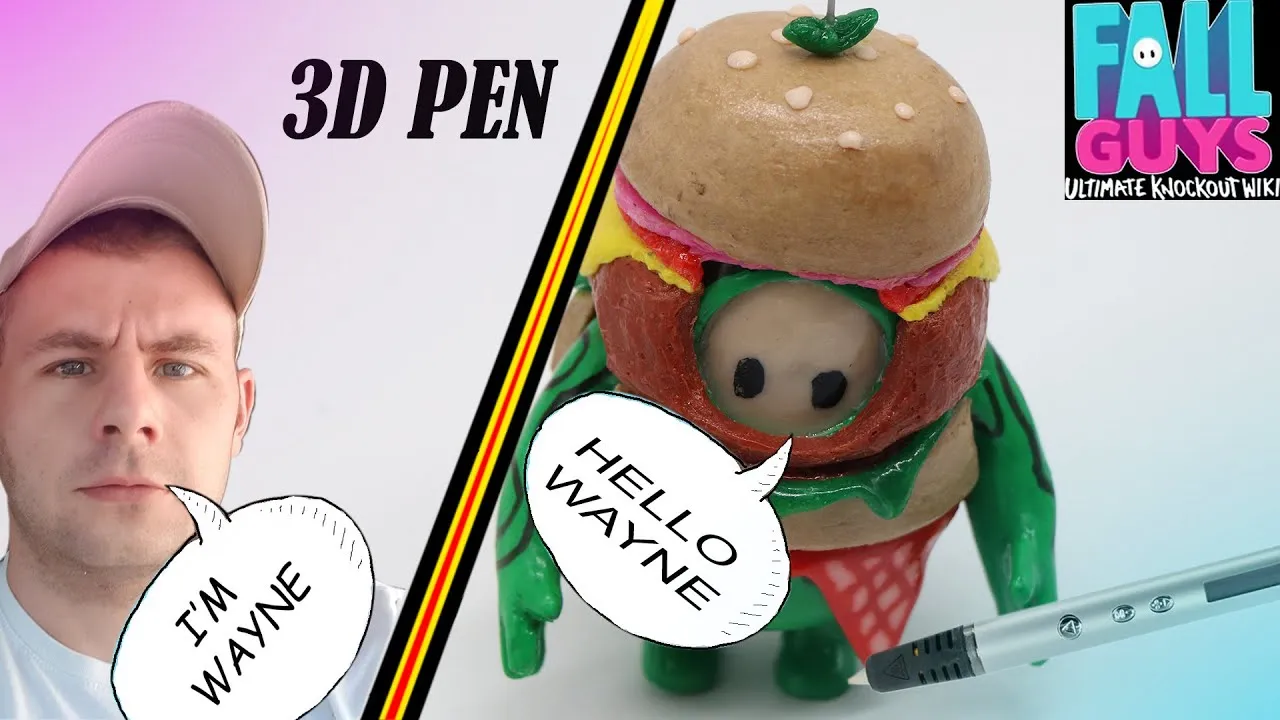 3D Pen Fall Guys Burger Skin Made With 3D Pen