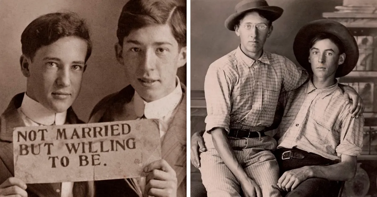 Este álbum de fotografías antiguas de parejas masculinas muestra lo que los libros de Historia parecen "olvidar" (30 fotos)