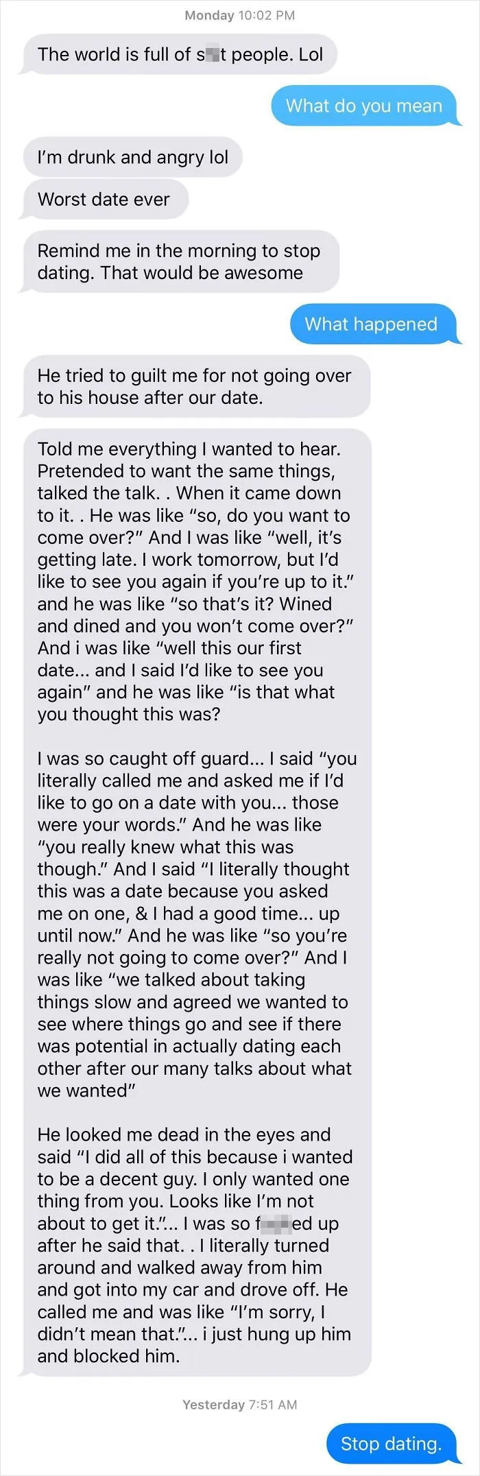 “Decent Guy” Only Wants One Thing From His Date