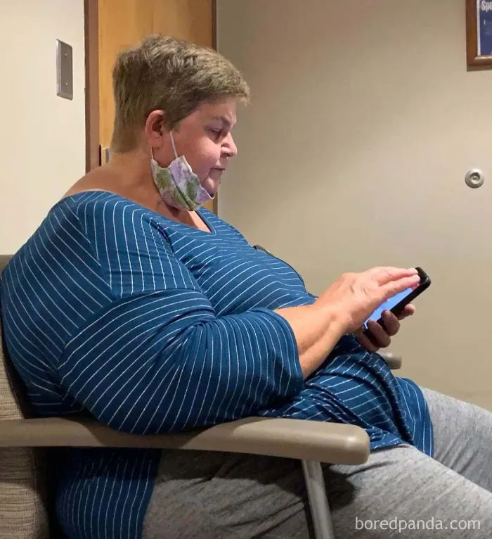 No Mask In A Crowded Waiting Room Full Of Old, Sick People. Some Coughing! When I Confronted Her She Said, "It's Too Hot." And Waved Me Off Like I Was A Bothersome Gnat