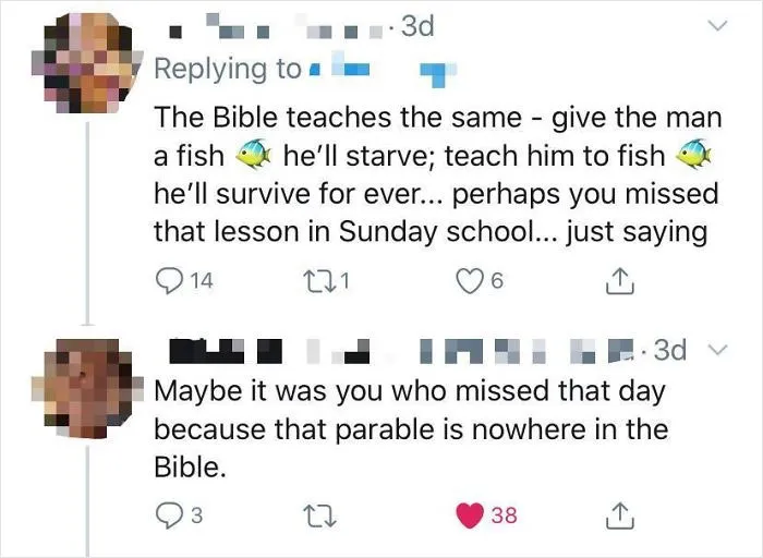 Attempting To Shame Someone For Not “Attending Sunday School”