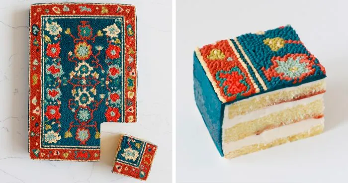 LA-Based Baker Creates Stunning Cakes That Look Like Fancy Persian Rugs