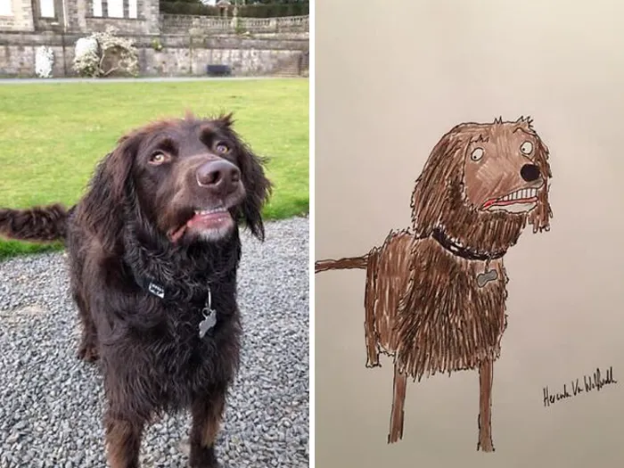 Man Who's Never Drawn In His Life Does Crappy Pet Portraits For Charity And Raises Over £13.6k (30 New Pics)