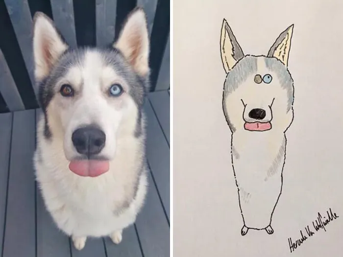 Man Who's Never Drawn In His Life Does Crappy Pet Portraits For Charity And Raises Over £13.6k (30 New Pics)