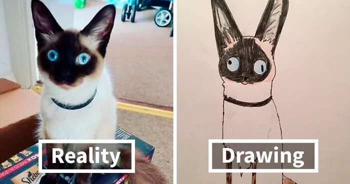 Man Who's Never Drawn In His Life Does Crappy Pet Portraits For Charity And Raises Over £13.6k (30 New Pics)