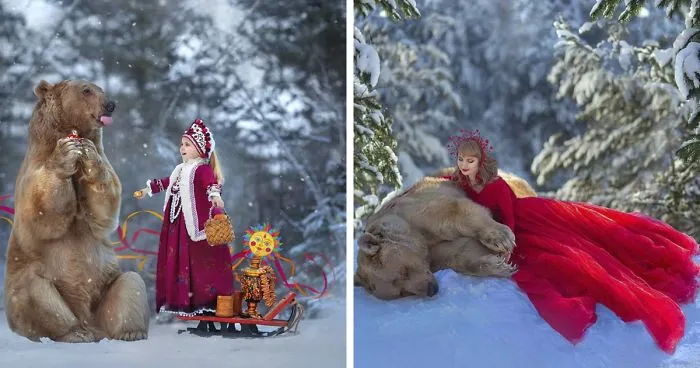 Russian Brown Bear Who Was Abandoned As A Cub And Raised By Humans Has Now Started A Modeling Career (35 Pics)