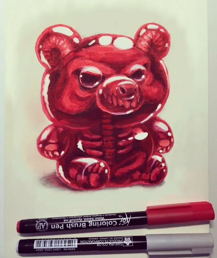 Las 40 ilustraciones de este artista ruso están llenas de humor negro y personajes inquietantes