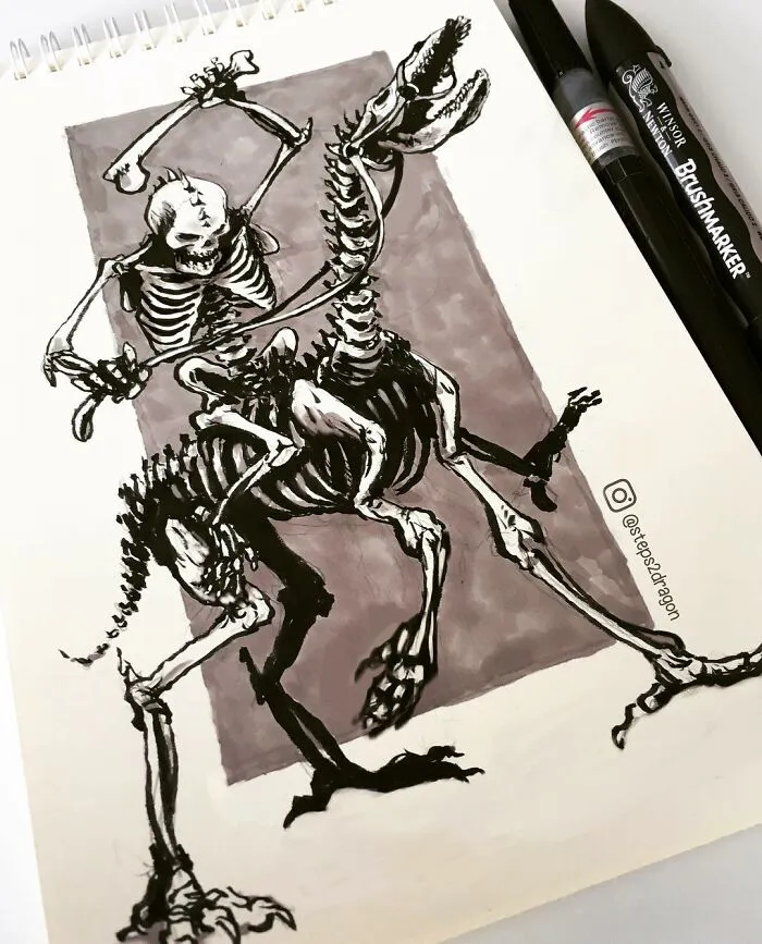 Russian Artist's 40 Illustrations Involve Dark Humor And Creepy Subjects