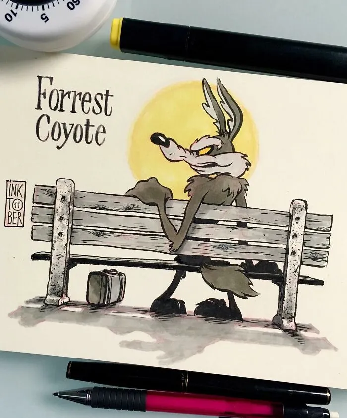 Las 40 ilustraciones de este artista ruso están llenas de humor negro y personajes inquietantes