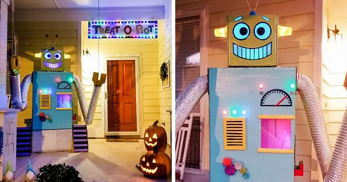 I Created This Giant Robot To Safely Hand Candy Out This Halloween