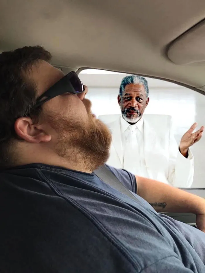 Guy Falls Asleep On A Road Trip, Wife Asks People To Photoshop What He Missed While Sleeping (30 Pics)