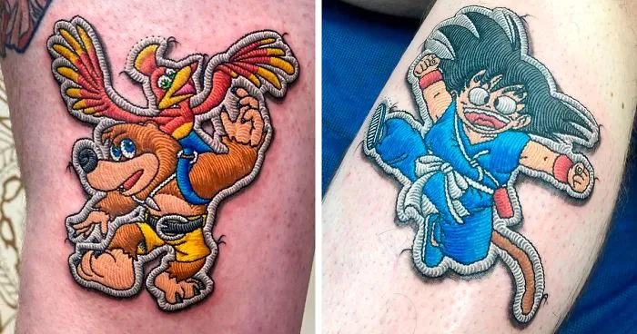 Artist Creates Tattoos That Look Like Sewn-On Patches And Here're 30 Of His Most Impressive Works