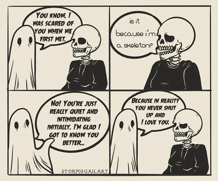 40 Honest Skeleton Comics About Loss, Mental Health, And Therapy By ‘Stormy Gail’