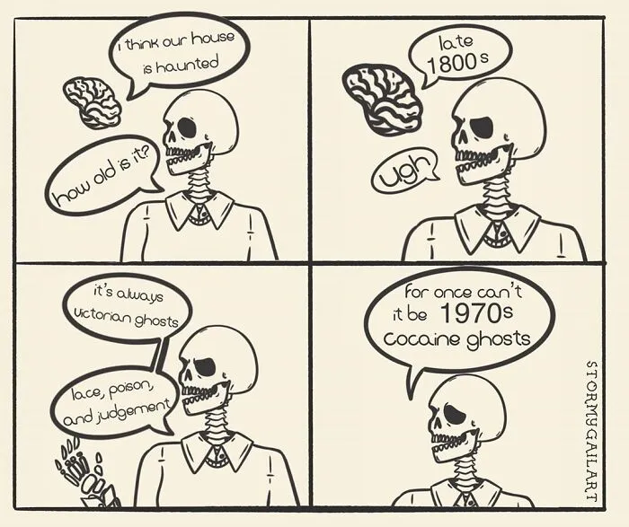 40 Honest Skeleton Comics About Loss, Mental Health, And Therapy By ‘Stormy Gail’