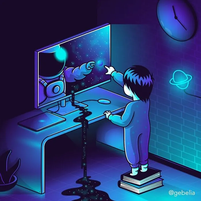 A través de la pantalla