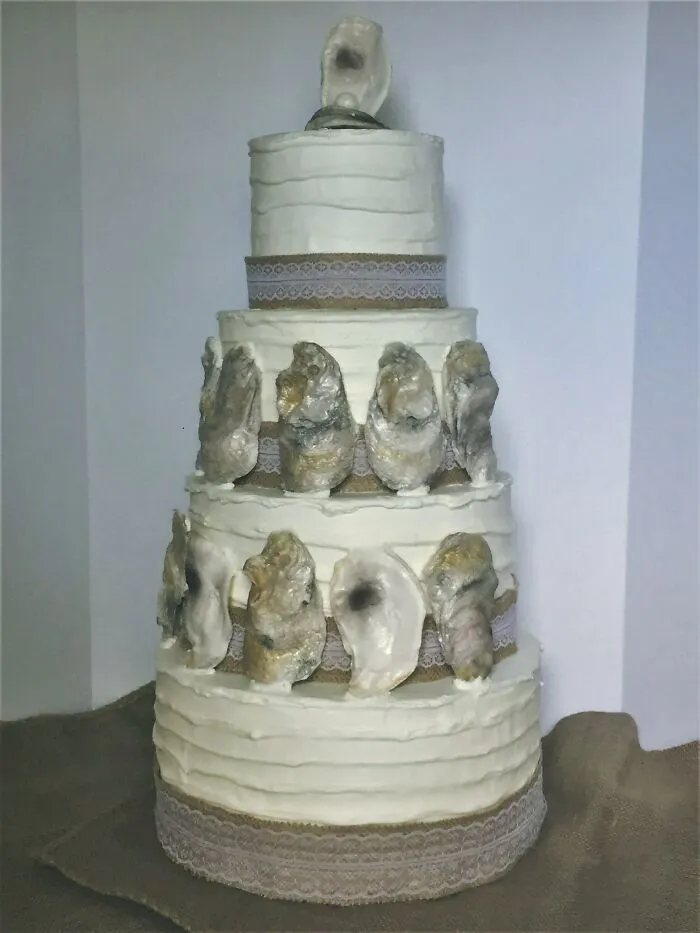 Ostras hechas de azúcar
