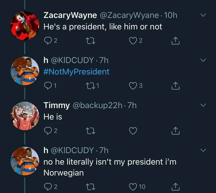 Not His President