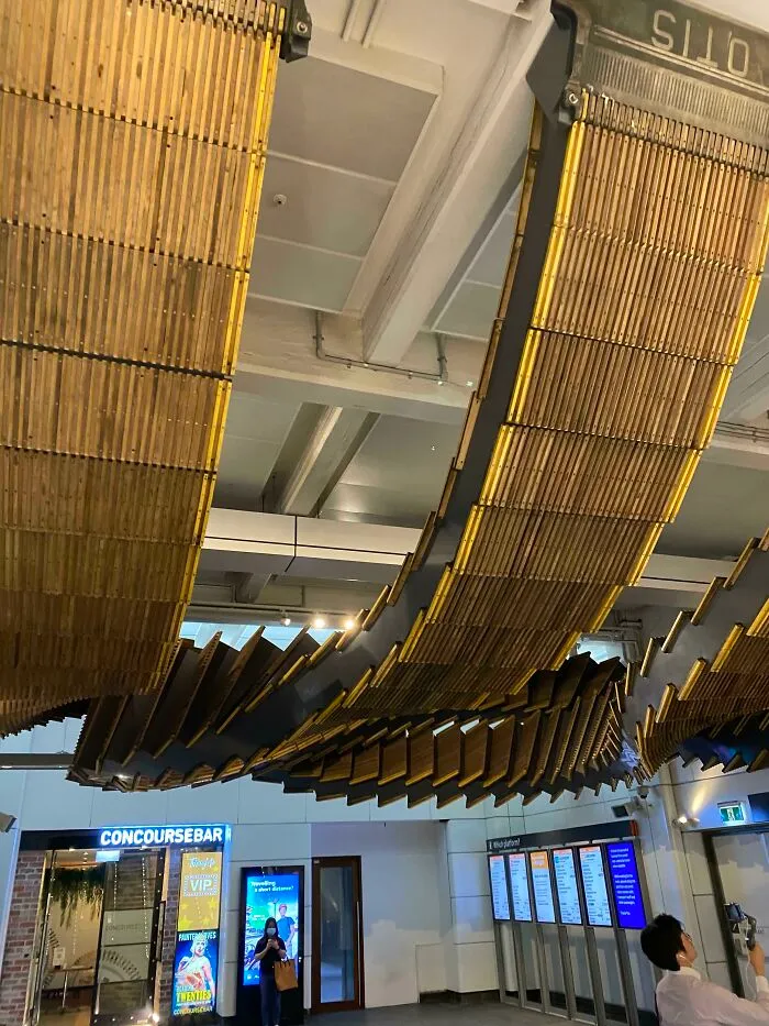 The Old Escalators Of Wynyard Train Station In Sydney Now Hang From The Ceiling