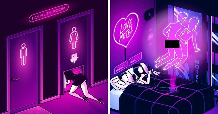 25 Ilustraciones que te harán pensar y quizá tardes en entender, por Elia Colombo