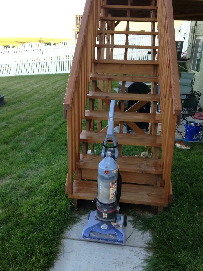 Started Staining The Deck And Needed To Keep The Dog Off The Deck Boards. Solution Found
